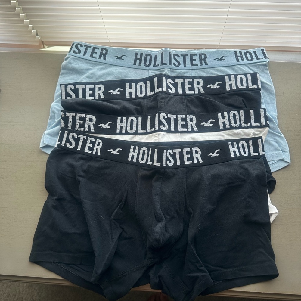 Hollister Men's Boxer Briefs - Black, Blue, and White